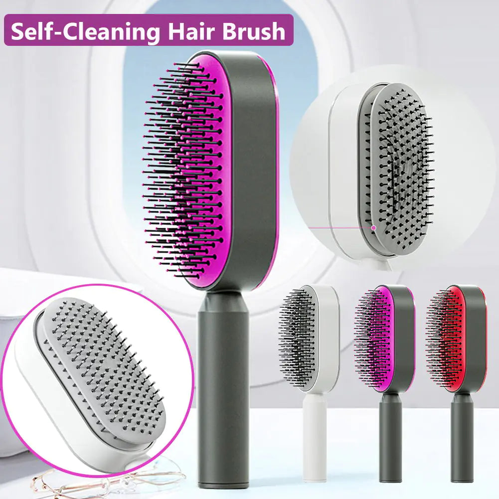 Self-Cleaning Hair Brush with Airbag Massage Scalp Comb
