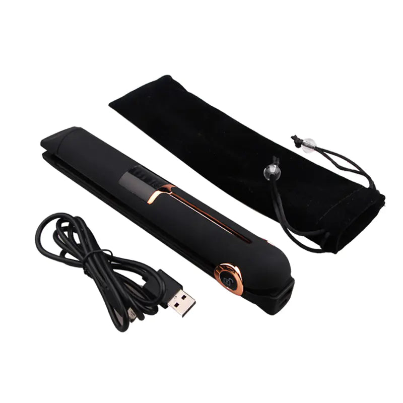 Portable USB Rechargeable Hair Straightener and Curler
