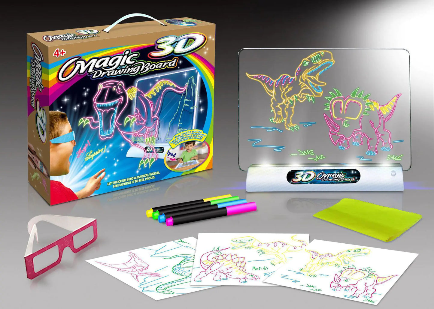 3D Flash Drawing Board - Multifunctional Color Toy
